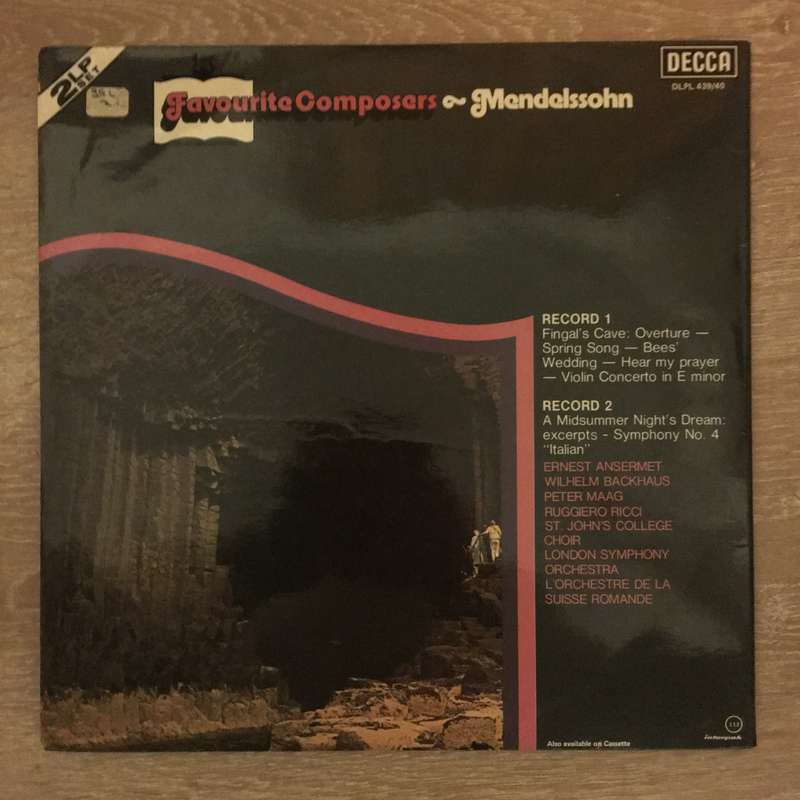 Famous Composers - Mendelssohn  - Double Vinyl LP Record - Opened  - Very-Good+ Quality (VG+)