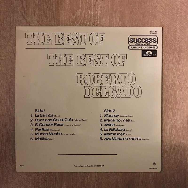 The Best of The Best Of Roberto Delgado - Vinyl LP Record - Opened  - Very-Good+ Quality (VG+)