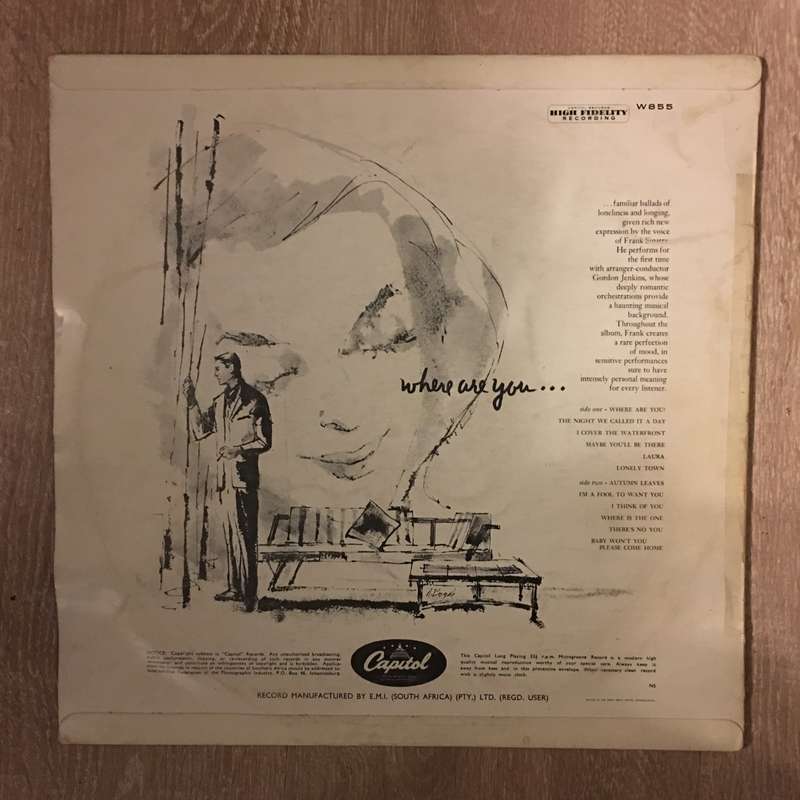Frank Sinatra  Where Are You?  - Vinyl LP Record - Opened  - Very-Good+ Quality (VG+)