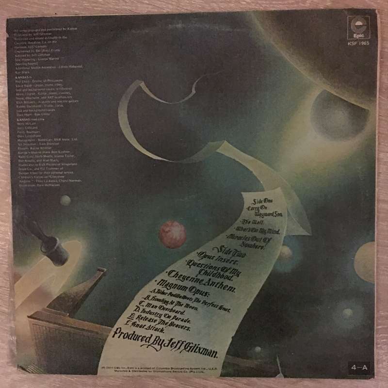 Kansas - Leftoverture  Vinyl LP Record - Opened  - Good+ Quality (G+)