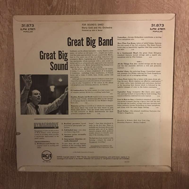 Marty Gold And His Orchestra  For Sound's Sake! - Vinyl LP Record - Opened  - Very-Good+ Qu...