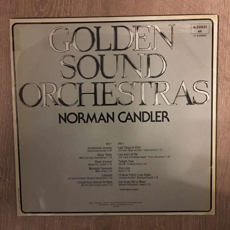 Norman Candler  Golden Sound Orchestras - Vinyl LP Record - Opened  - Very-Good+ Quality (VG+)