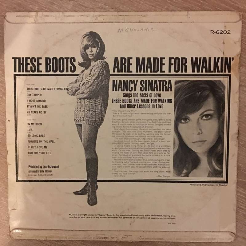 Nancy Sinatra  Boots -  Vinyl LP Record - Opened  - Good Quality (G)