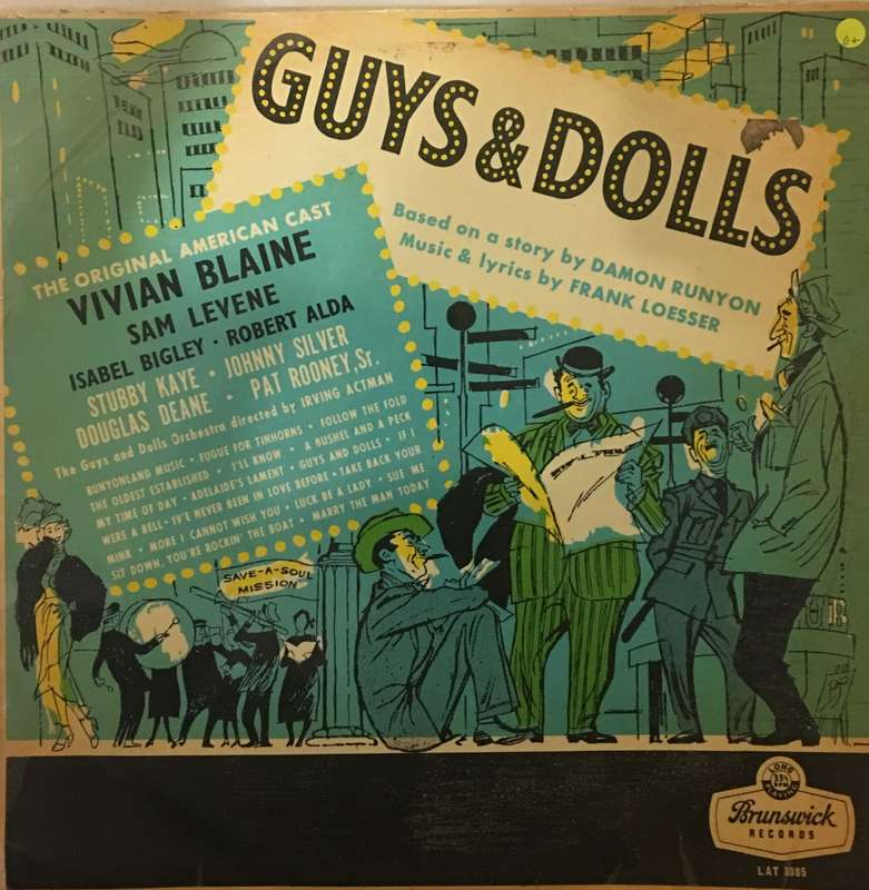 Guys and Dolls - The original American Cast - Vinyl LP Record - Opened  - Good Quality (G)