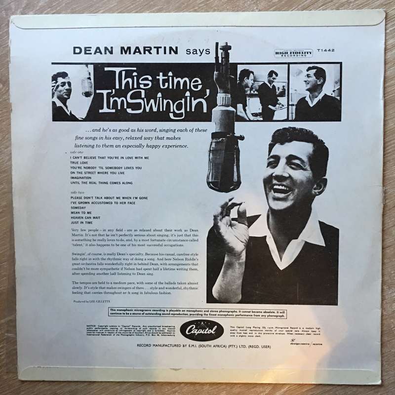 Dean Martin  This Time I'm Swingin' - Vinyl LP Record - Opened  - Very-Good- Quality (VG-)