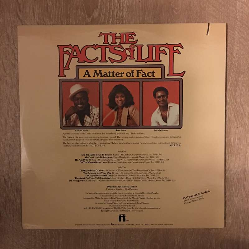 The Facts of Life - A Matter Of Fact - Vinyl LP Opened - Near Mint Condition (NM)