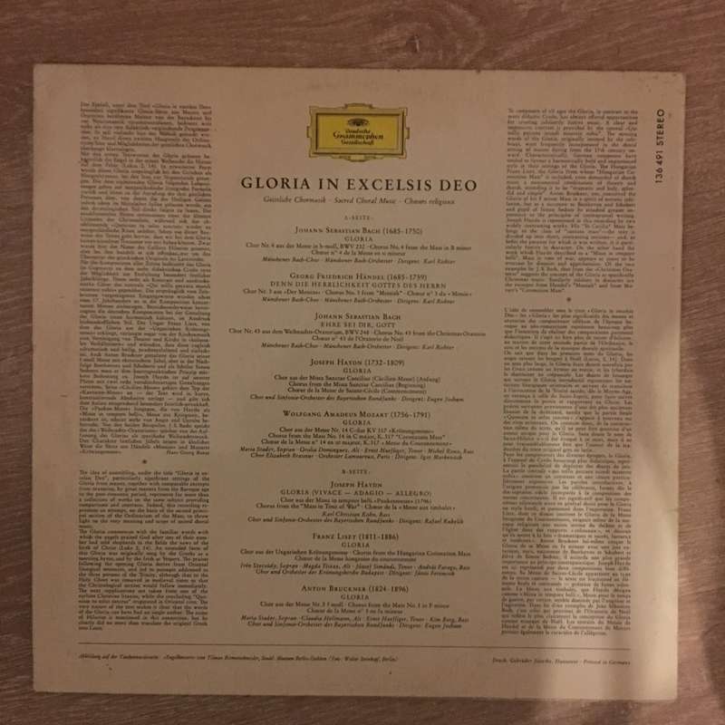 Gloria in Excelsis Deo - Geistliche Chormusik · Sacred Choral Music - Choeurs religieux -  Vinyl...