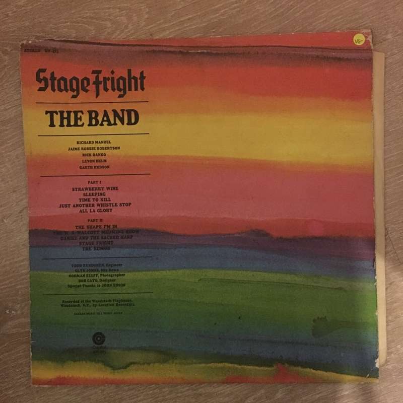 The Band  Stage Fright - Vinyl LP Record - Opened  - Very-Good- Quality (VG-)