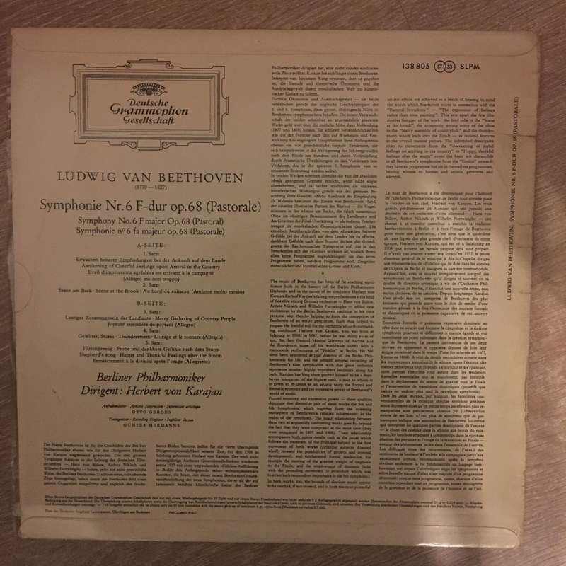Beethoven Pastoral Herbert Von Karajan Berlin Philharmonic  - Vinyl LP Record - Opened  - Very...
