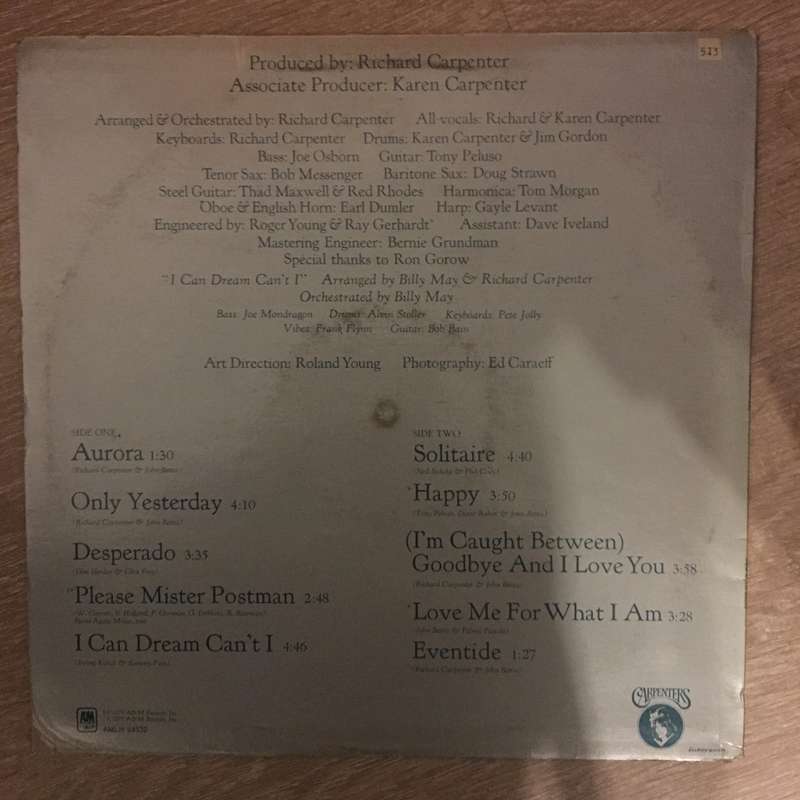 The Carpenters - Horizon - Vinyl LP Record - Opened  - Very-Good- Quality (VG-)