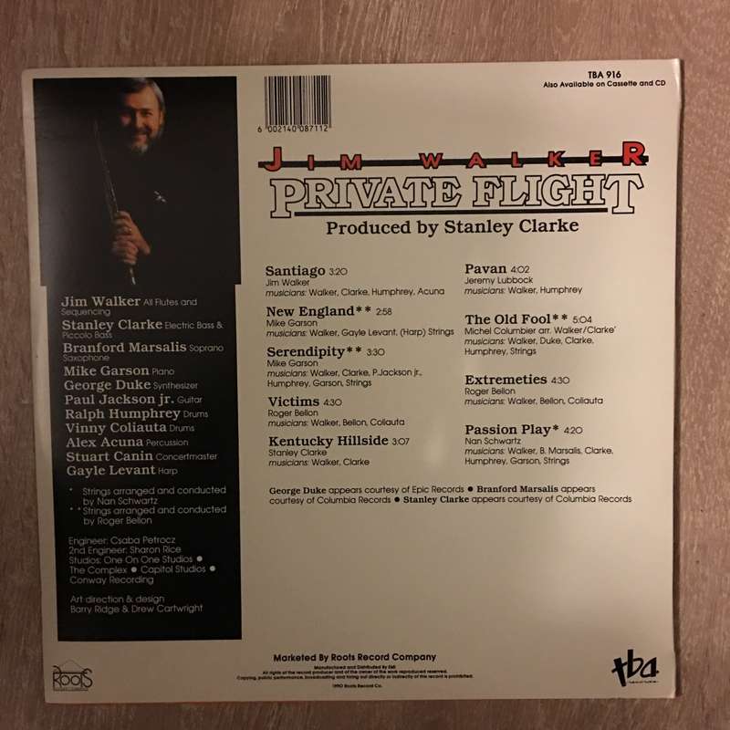 Jim Walker - Private Flight - Vinyl LP Record - Near Mint Condition (NM)