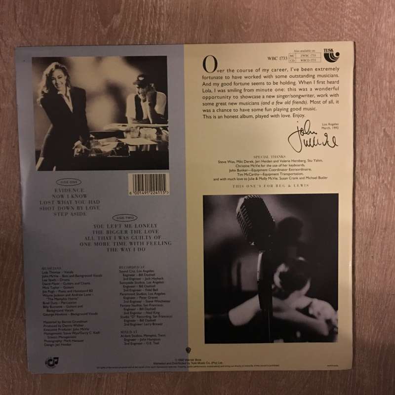 John McVie's "Gotta Band" With Lola Thomas -  Vinyl LP - Sealed