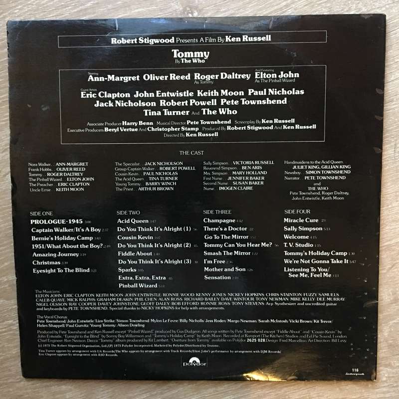 The Who  Tommy - Original Soundtrack Recording - Vinyl LP Record  (VG-)