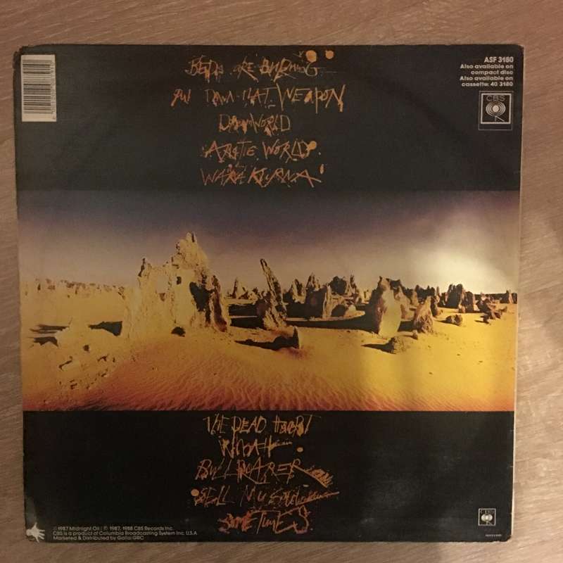 Midnight Oil - Diesel and Dust - Vinyl LP Record - Very-Good Quality (VG) (verry)