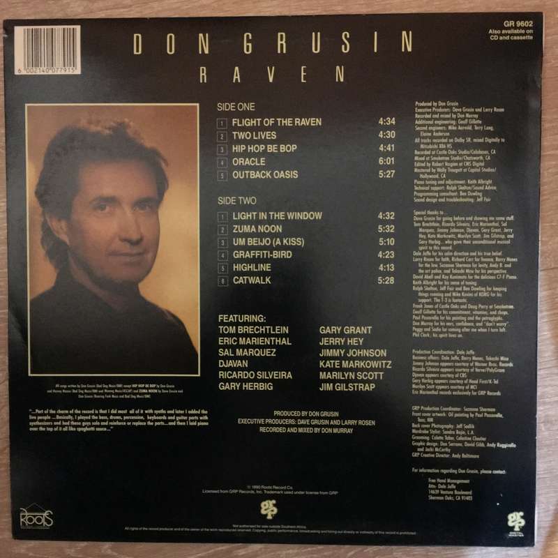 Don Grusin  Raven -  Vinyl LP Record - Very-Good+ Quality (VG+)
