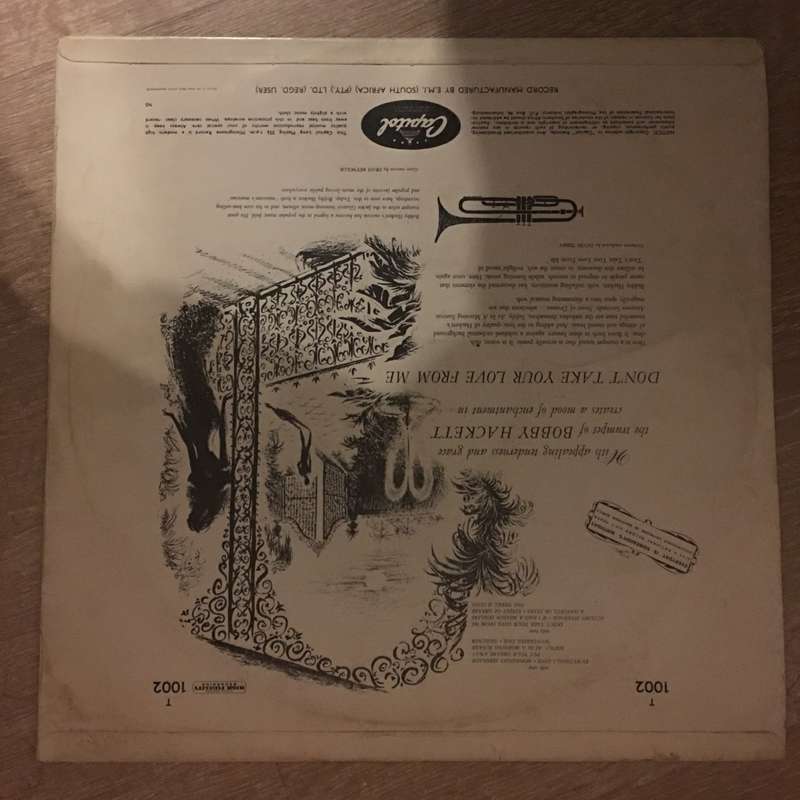 Bobby Hackett  Don't Take Your Love From Me - Vinyl LP Record  - Very-Good+ Quality (VG+)