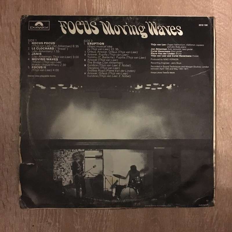 Focus - Moving Waves - Vinyl LP Record - Opened  - Very-Good- Quality (VG-)