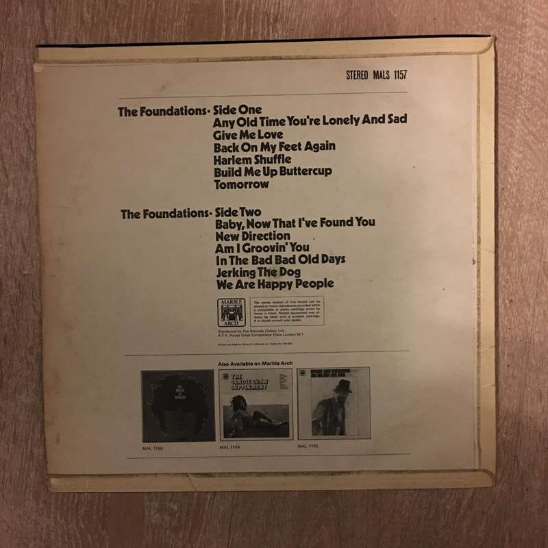The Foundations  The Foundations - Vinyl LP Record - Opened  - Very-Good- Quality (VG-) (Vi...