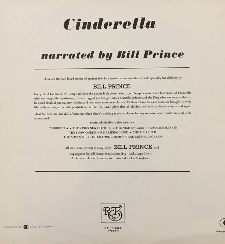 Bill Prince - Cinderella - Vinyl LP Record - Opened  - Good Quality (G)