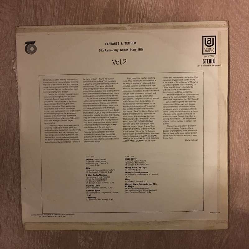 Ferrante & Teicher  10th Anniversary Of Golden Piano Hits - Vinyl LP Record - Opened  - Ver...