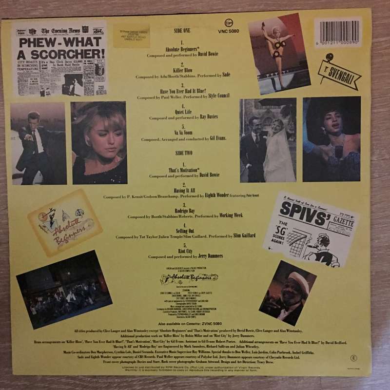 Absolute Beginners - The Musical (Songs From The Original Motion Picture) (Bowie, Sade, Style Cou...