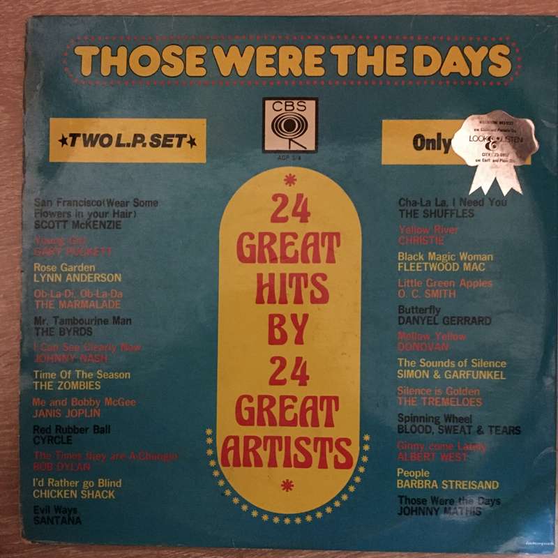 Those Weere the Days - 24 Great Hits by 24 Great Artists - Vinyl LP Record - Opened  - Very-Good-...