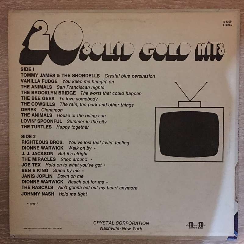 20 Solid Gold Hits - Original Artists - Vinyl LP Record - Very-Good+ Quality (VG+)