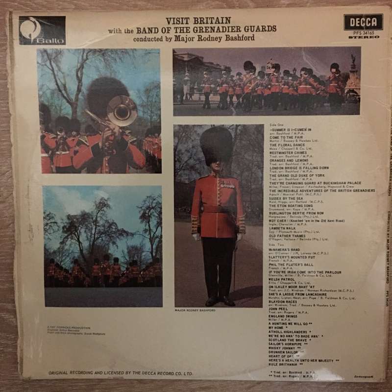 Visit Britain - The Band Of The Grenadier Guards - Vinyl LP Record - Opened  - Very-Good Quali...