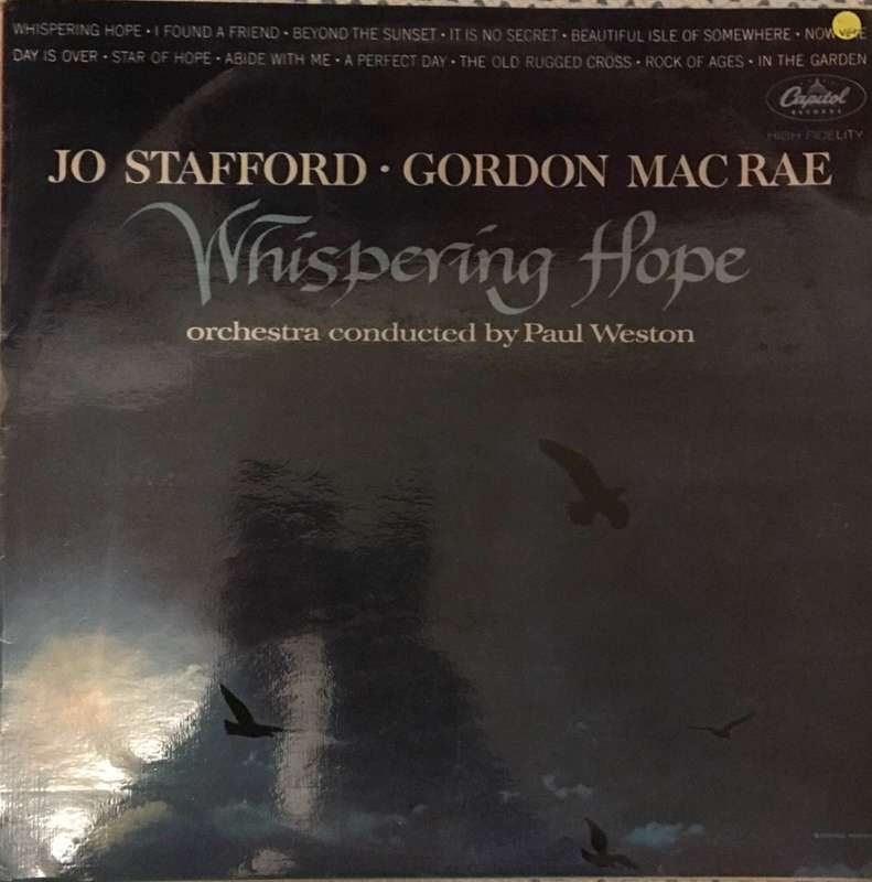 Jo Stafford  Gordon MacRae  Whispering Hope - Vinyl LP Record - Very-Good+ Quality (VG+)