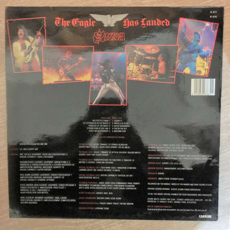 Saxon  The Eagle Has Landed (Live) - Vinyl LP Record - Opened  - Very-Good Quality (VG)