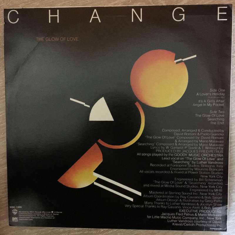 Change - The Glow Of Love - Vinyl LP Record - Very-Good+ Quality (VG+)