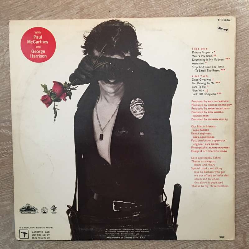 Ringo Starr (With Paul McCartney and George Harrison) - Stop and Smell The Roses - Vinyl LP Recor...