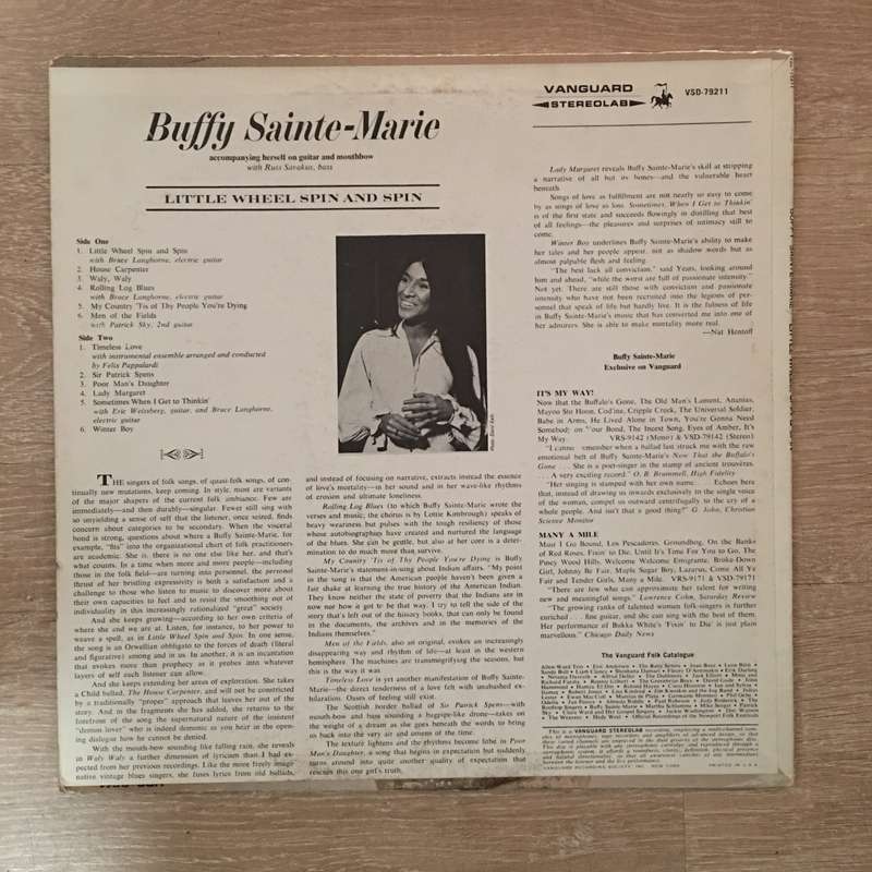 Buffy Sainte-Marie  Little Wheel Spin And Spin - Vinyl LP Record (VG+)