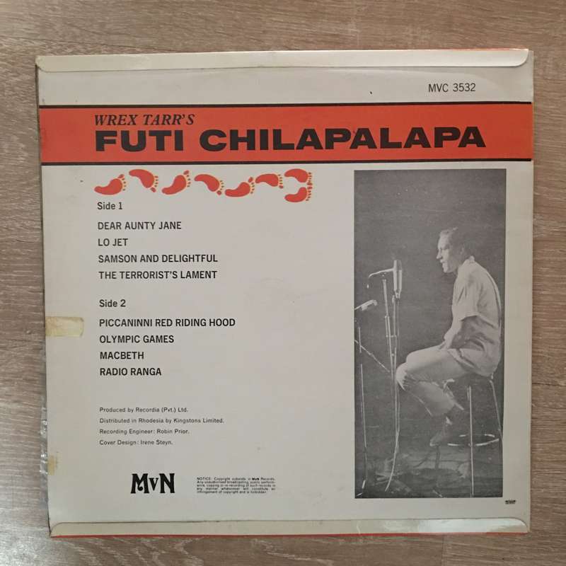 Wrex Tarr's Futi Chilapalapa (Rhodesia)  Vinyl LP Record - Very-Good+ Quality (VG+)