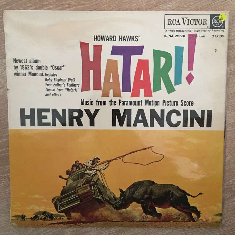 Howard Hawks' Hatari - Henry Mancini - Original Paramount Recording - Vinyl LP Record - Opened  -...