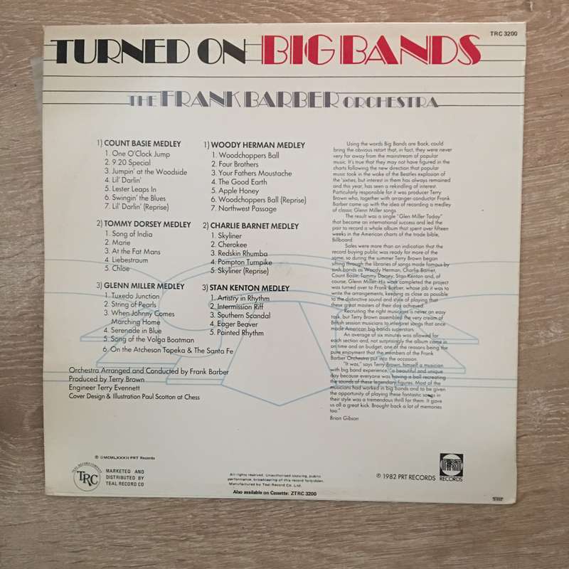 Frank Barber Orchestra  Turned On Big Bands - Vinyl LP Record - Very-Good+ Quality (VG+)