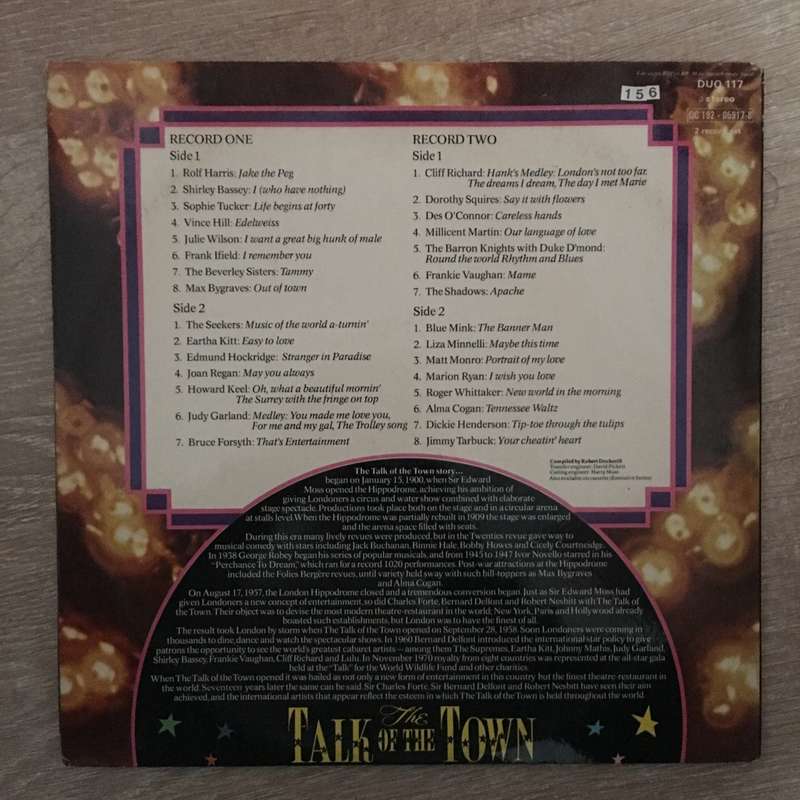 International Stars Of Talk Of The Town  - Vinyl LP Record - Opened  - Very-Good+ Quality (VG+)