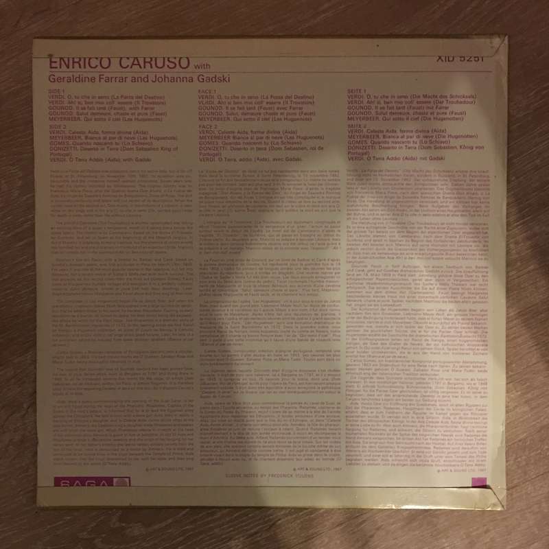 Enrico Caruso - The Golden Voice Of - Vinyl LP Record - Opened  - Very-Good+ Quality (VG+)