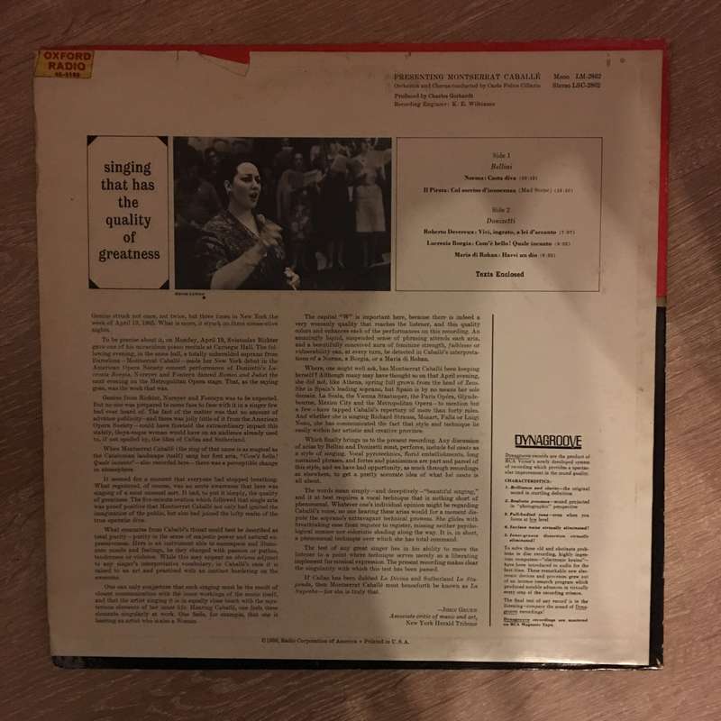 Montserrat Caballé - Vinyl LP Record - Opened  - Very-Good+ Quality (VG+)
