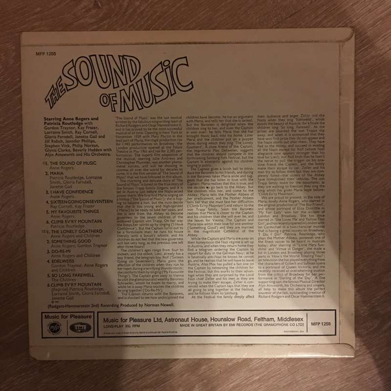 The Sound Of Music - Anne Rogers - Vinyl LP Record (VG+)