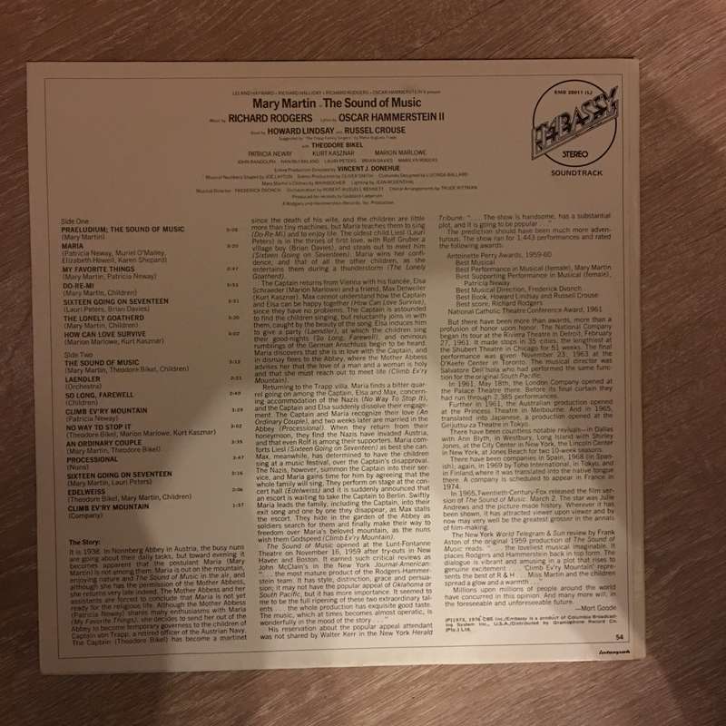 The Sound Of Music - Mary Martin - Vinyl LP Record - Opened  - Very-Good+ Quality (VG+)