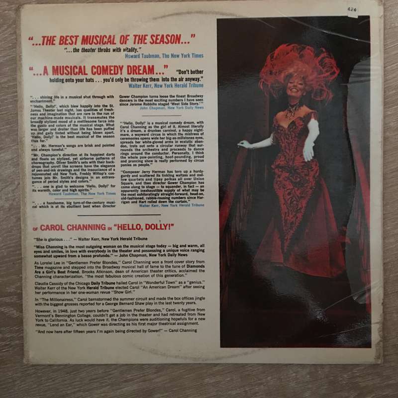 Hello Dolly - Original Broadway Cast - Vinyl LP Record - Opened  - Very-Good Quality (VG)