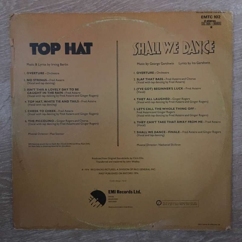 Fred Astaire & Ginger Rogers  Top Hat / Shall We Dance - Original Soundtracks - Vinyl LP Re...