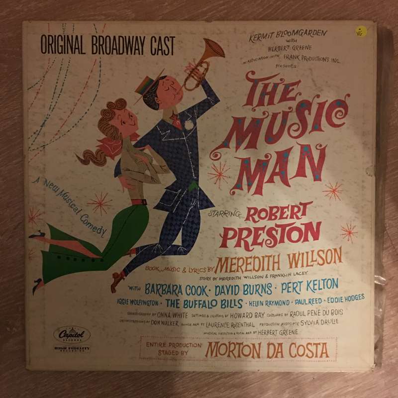 Meredith Willson  The Music Man - Original Broadway Cast - Vinyl LP Record - Opened  - Very...