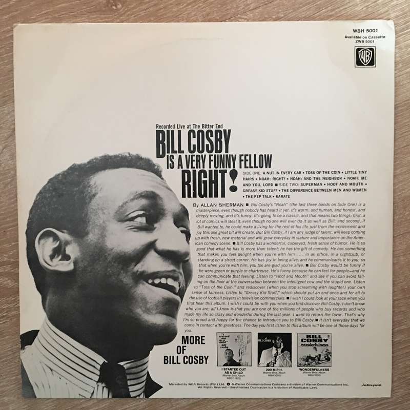 Bill Cosby Is A Very Funny Fellow - Right  - Vinyl LP Record - Opened  - Very-Good+ Quality (VG+)