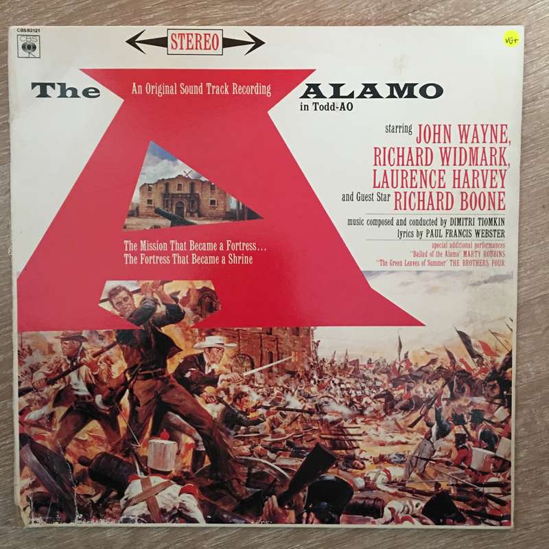 Dimitri Tiomkin  The Alamo - Original Soundtrack - Vinyl LP Record - Opened  - Very-Good+ Q...