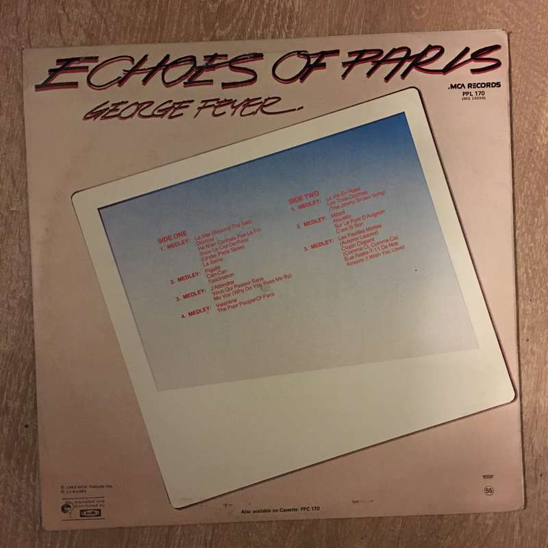 George Feyer  Echoes Of Paris - Vinyl LP Record - Opened  - Very-Good+ Quality (VG+)