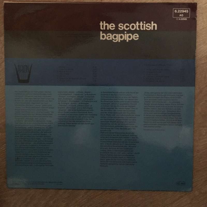 The Scottish Bagpipe -  Vinyl LP Record - Opened  - Very-Good+ Quality (VG+)