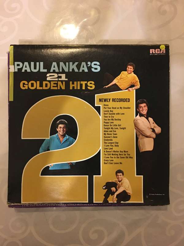 Paul Anka's - 21 Golden Hits -  Vinyl LP Record - Opened  - Very-Good+ Quality (VG+)