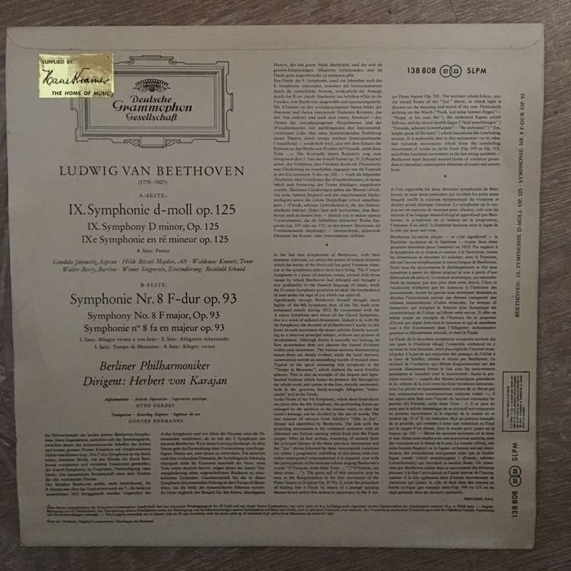 Beethoven - Berliner Philharmoniker / Herbert von Karajan  Symphonien 8&9 ( Finale ) ...